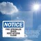 Signmission Fire Sprinkler Riser Keep Access Clear OSHA Notice Sign, Plastic, 10in W x 7in L, 2PK OS-2PACK-NS-P-710-L-12681 - alternate 3